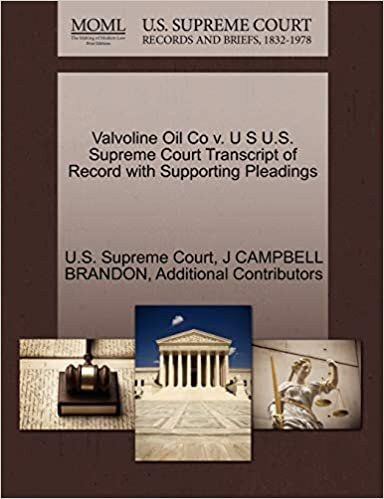 indir Valvoline Oil Co v. U S U.S. Supreme Court Transcript of Record with Supporting Pleadings