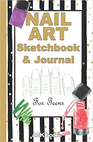 indir NAIL ART SKETCHBOOK &amp; JOURNAL FOR S: Blank Nail Templates to practice and record your designs. Get creative with this Nail Art Sketchbook &amp; ... gift for s or adults who love make up!