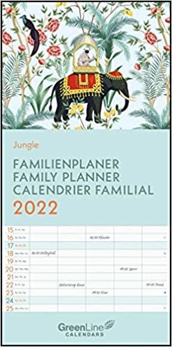 GreenLine Jungle 2022 Familienplaner - Wandkalender - Familien-Kalender
