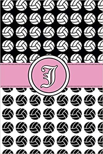 J: Volleyball Notebook Monogram Initial J Personalized Volleyball Gift for Players Coach Students Teachers (Volleyball Lovers)
