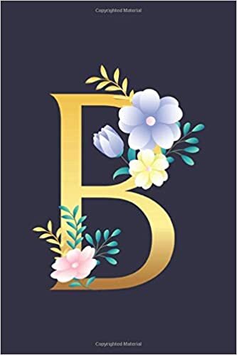 indir Monogram Letter - B Golden letter, Initial Monogram Letter, College Ruled Notebook: Lined Notebook / Journal Gift, 120 Pages, 6x9, Soft Cover, Matte Finish