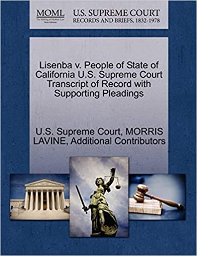 indir Lisenba v. People of State of California U.S. Supreme Court Transcript of Record with Supporting Pleadings