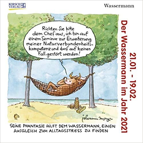 Wassermann Mini 2021: Sternzeichenkalender-Cartoon - Minikalender im praktischen quadratischen Format 10 x 10 cm. indir