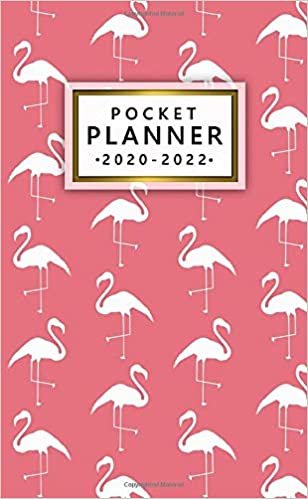 Pocket Planner 2020-2022: Nifty Pink Flamingo Silhouette Three Year Organizer & Calendar with Monthly Spread View - 3 Year Diary & Agenda with U.S. Holidays, Phone Book, Inspirational Quotes & Notes indir