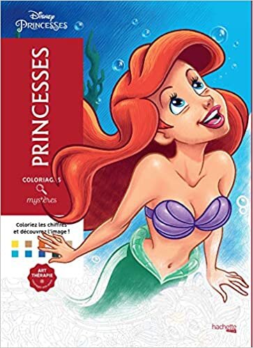  بدون تسجيل ليقرأ Coloriages mystères Disney Princesses: Coloriez les chiffres et découvrez l'image