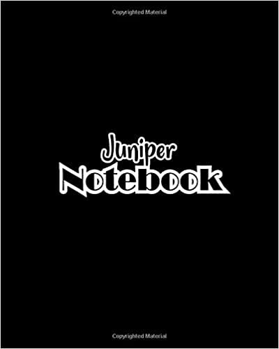 Juniper Notebook: 100 Sheet 8x10 inches for Notes, Plan, Memo, for Girls, Woman, Children and Initial name on Matte Black Cover indir