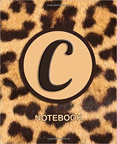 indir Notebook: Leopard Print Composition Notebook With Alphabet Monogram Letter C