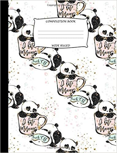 Composition Book Wide Ruled: Panda Design - Composition Wide Ruled Notebook - Class Notebook - Composition Notebook for Back to School - School Exercise Book indir