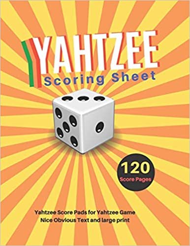 indir Yahtzee Scoring Sheet: V.27 Yahtzee Score Pads for Yahtzee Game Nice Obvious Text and Large Print Yahtzee Score Card 8.5*11 inch