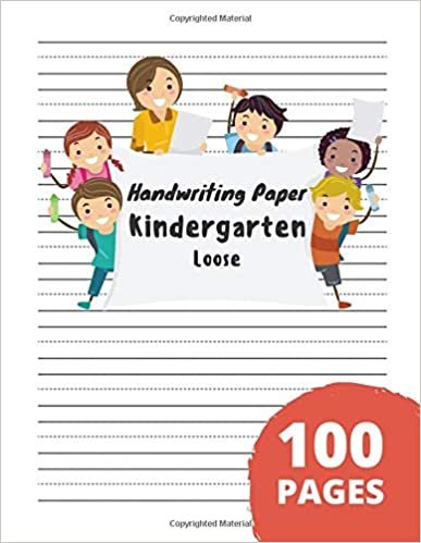 Handwriting Paper Kindergarten Loose: 100 Blank Writing Pages - Dotted Line Notebook indir