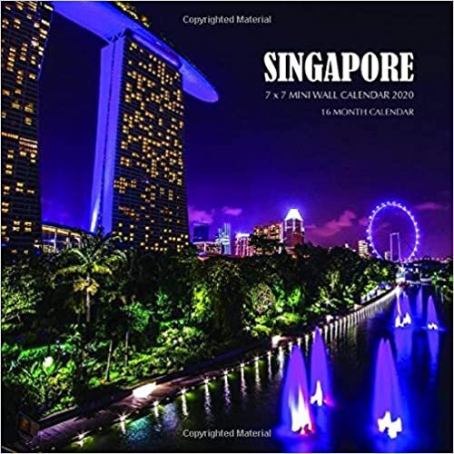 indir Singapore 7 x 7 Mini Wall Calendar 2020: 16 Month Calendar