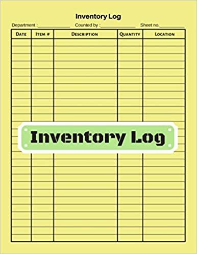 Inventory log: V.15 - Inventory Tracking Book, Inventory Management and Control, Small Business Bookkeeping / double-sided perfect binding, non-perforated indir