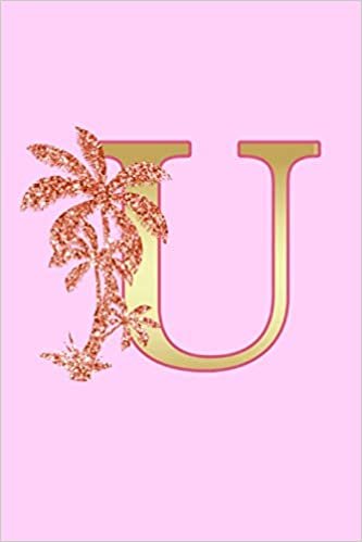 indir U: Letter U Monogram Pink Palm Tree Notebook &amp; Journal