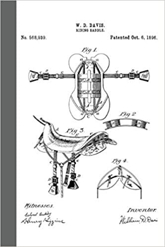 indir Riding Saddle: Vintage Patent Art Journal Notebook for Horsemen, Riders, Equestrians, Wranglers, Cowgirls, and Cowboys