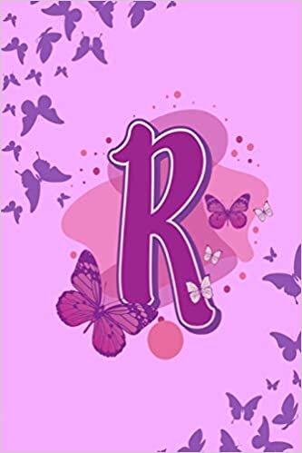 indir R: Letter R Monogram Purple &amp; Pink Butterfly Notebook &amp; Journal