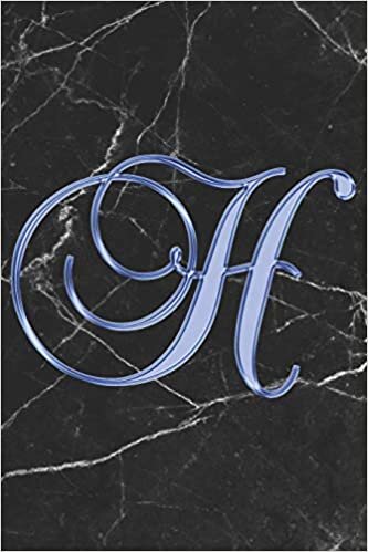 indir H Journal: A Monogram H Initial Capital Letter Notebook For Writing And Notes: Great Personalized Gift For All First, Middle, Or Last Names (Blue Gold Black Marble Print)