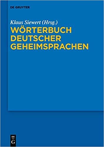 ダウンロード  Wörterbuch Deutscher Geheimsprachen: Rotwelschdialekte 本