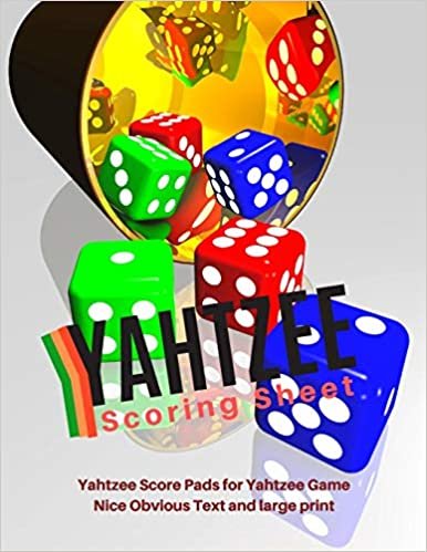 Yahtzee Scoring Sheet: V.6 Yahtzee Score Pads for Yahtzee Game Nice Obvious Text and large print yahtzee score card 8.5 by 11 inch
