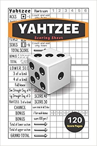 indir Yahtzee Scoring Sheet: V.13 Yahtzee Score Pads for Yahtzee Game Nice Obvious Text Small print Yahtzee Score Sheets 6 by 9 inch