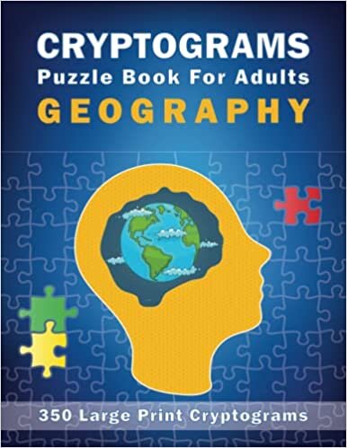 تحميل CRYPTOGRAMS Puzzle Book For Adults GEOGRAPHY: 350 Large Print Cryptograms To Sharpen Your Mind