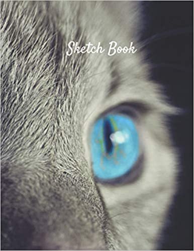 تحميل Sketch Book: Blue Eye Cat Themed Personalized Artist Sketchbook For Drawing and Creative Doodling