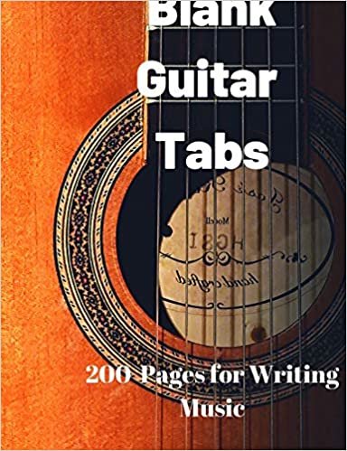 تحميل Blank Guitar Tabs: 200 Pages of Guitar Tabs with Six 6-line Staves and 7 blank Chord diagrams per page. Write Your Own Music. Music Composition, Guitar Tabs 8.5x11