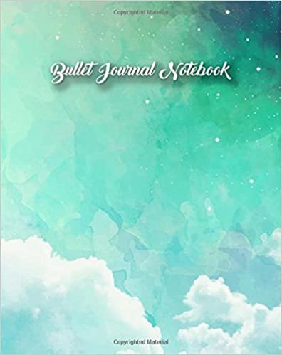 تحميل Bullet Journal Notebook: 5 Dot Per Inches 100 Pages (for Design, Create, Journal, Student, Planner) 8 x 10 inches - Green Water Color Glossy Cover