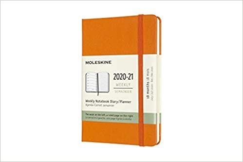 Moleskine 2020-21 Weekly Planner, 18M, Pocket, Cadmium Orange, Hard Cover (3.5 x 5.5)