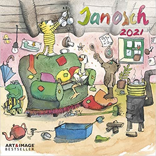 Janosch 2021 - Wand-Kalender - Broschüren-Kalender - A&I - 30x30 -30x60 geöffnet indir