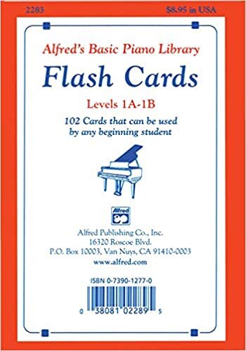 Alfred's Basic Piano Library Flash Cards Levels 1A-1B