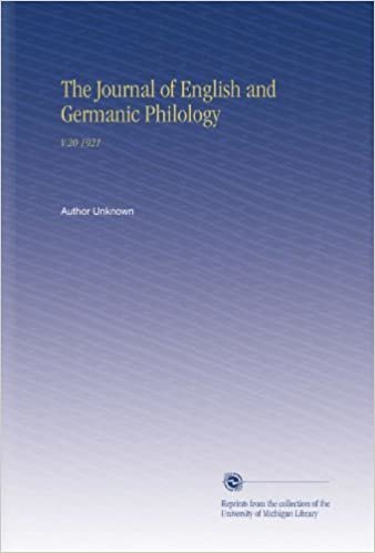 The Journal of English and Germanic Philology: V.20 1921 indir