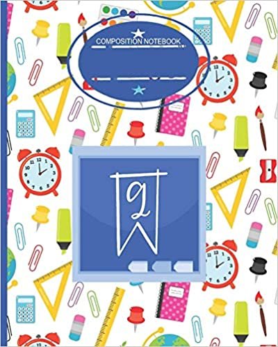 Composition Notebook G: Monogrammed Initial Primary School Wide Ruled Notebook indir