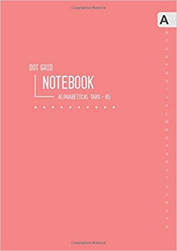 Dot Grid Notebook Alphabetical Tabs B5: Medium Journal Organizer with A-Z Index Sections | 5mm Dotted Pages | Smart Design Baby Pink indir