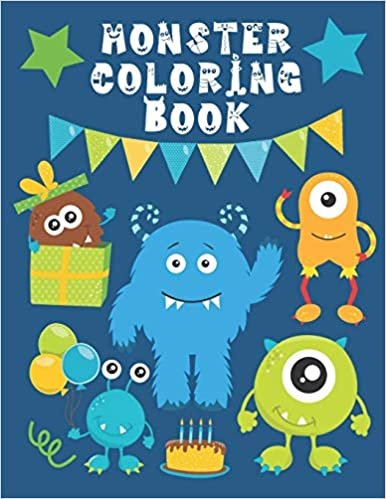 indir Monster Coloring Book: Funny &amp; Cute Little Monsters Easy Fun Color Pages For Kids (Creative Coloring Books &amp; Pages for Kids)