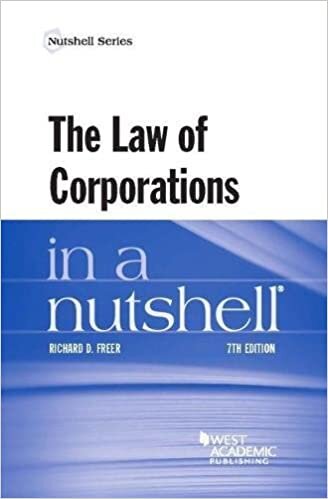 Freer, R: The Law of Corporations in a Nutshell (Nutshells) indir