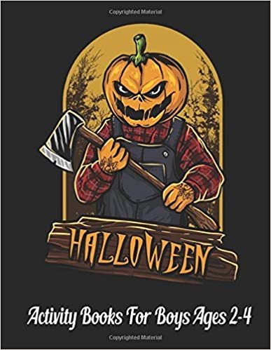 indir Halloween Activity Books For Boys Ages 2-4: 45 Challenge Halloween coloring page and Improve fine skills for Preschoolers