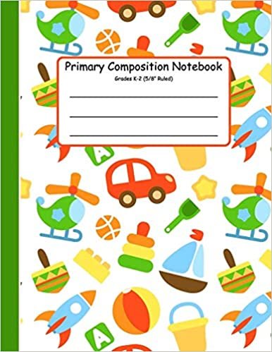 Primary Composition Notebook: Primary Composition Books K-2. Picture Space And Dashed Midline, Primary Composition Notebook, Composition Notebook for Kindergarten, Composition Notebook: 5 indir