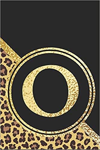 indir Letter O Notebook: Initial O Monogram Blank Lined Notebook Journal Leopard Print Black and Gold