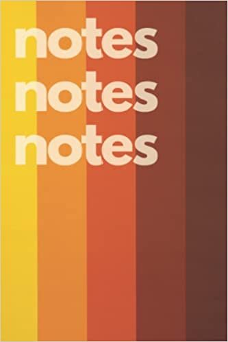 indir Notes: 1970&#39;s inspired Notebook - 120 pages - (6 x 9 in)