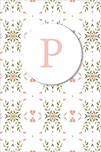 indir P: Pink Floral Monogram Sketchbook | 110 Sketchbook Pages (6 x 9) | Floral Watercolor Monogram Sketch Notebook | Personalized Initial Letter Journal | Monogramed Sketchbook