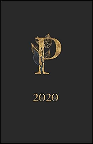 indir 2020: Planner with Gold Monogram | Initial Letter P | Weekly Agenda for Girls &amp; Women | Organizer with To-Do’s, Notes | Monthly &amp; Yearly Calendar | Black | A5
