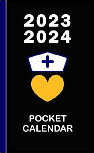 2023 pocket planner: Pocket Calendar 2023-2024 for Purse, 2 Year Pocket Calendar 2023-2024 For Purse With Notes Section, Contacts, Goals, Passwords And ... 4 X 6.5 Inches, for doctors and nurses