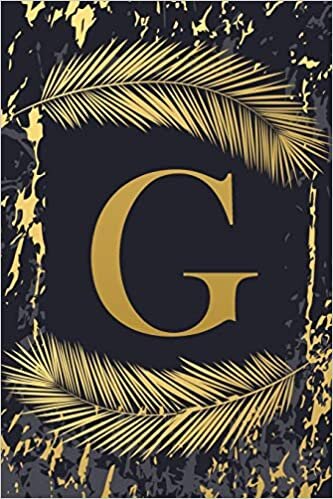 G: Elegant Gold Initial Monogram Letter G & Feathers, Marble Texture Personalized Blank Lined Journal & Notebook for Writing & Notes for Him, Her ... Navy Monogrammed Paperback Dairy, Band 7) indir