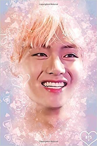 indir BTS V: Cute Heart Filled Smiling Face 100 Page 6 x 9&quot; Blank Lined Notebook Kpop Merch Journal Book for Army Fandom