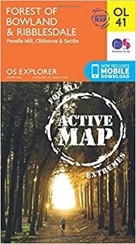 ダウンロード  Forest of Bowland & Ribblesdale, Pendle Hill, Clitheroe & Settle (OS Explorer Map Active) 本