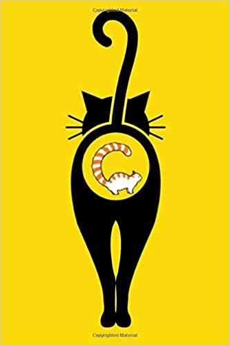C: Monogram Initial C NoteBook, Funny Monogram For Cat Lovers (6"x 9") inches, 120 pages, Yellow cover indir