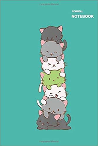indir Cat mini notebook for kids: 6 x 9 inches, Cornell note taking, 110 Pages.