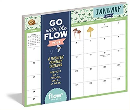 Go With the Flow Magnetic Monthly 2021 Calendar