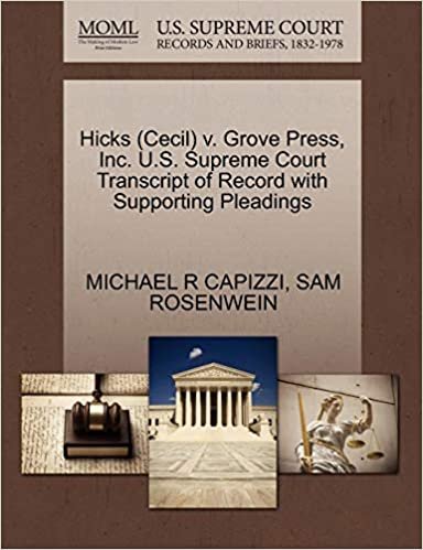 Hicks (Cecil) v. Grove Press, Inc. U.S. Supreme Court Transcript of Record with Supporting Pleadings indir