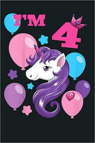 Kids Unicorn I M 4 Years Old Girls Birthday Party: Notebook Planner - 6x9 inch Daily Planner Journal, To Do List Notebook, Daily Organizer, 114 Pages indir